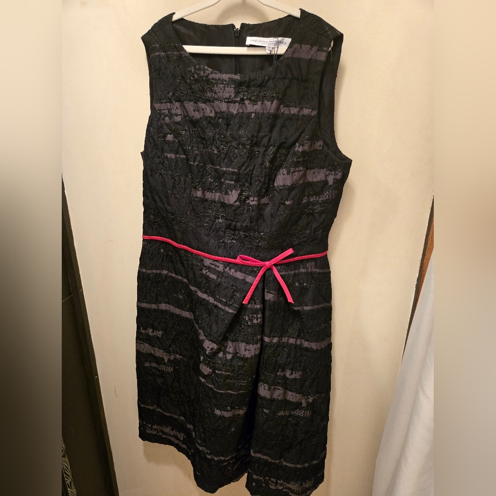 Carolina Herrera Jacquard Textured Metallic Tea Dress $1400